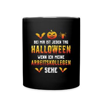 Halloween Party Arbeitstag Lieblingskollegen - Tasse einfarbig - Schwarz - Vorne