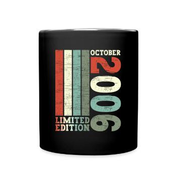 October Vintage 2006 16th Birthday Gift Cool - Full Colour Mug - black - Front