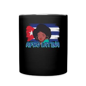 Afro Latina Pride Puerto Rico Puerto Rican Roots - Full Colour Mug - black - Front
