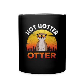 Hot Hotter Otter Wortspiel Doppelbedeutung Otter - Tasse einfarbig - Schwarz - Vorne