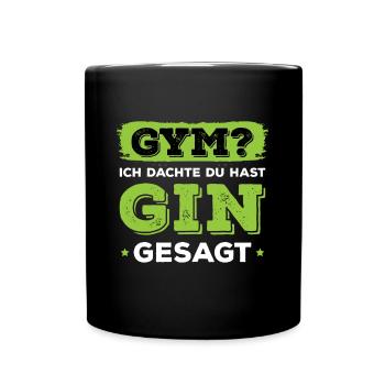 Fitness Ausdauer Muskeltraining Sport Fitness - Tasse einfarbig - Schwarz - Vorne