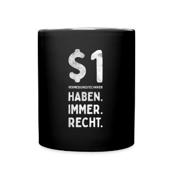 Vermessungstechniker Landvermesser Tolle - Tasse einfarbig - Schwarz - Vorne