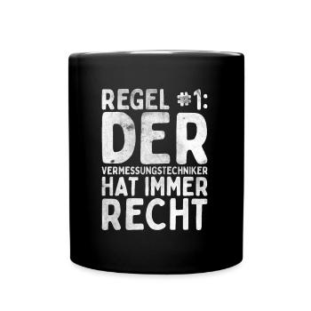 Vermessungstechniker Landvermesser Tolle - Tasse einfarbig - Schwarz - Vorne
