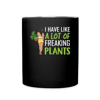 J’ai combien de plantes maudites, les filles - Mug uni - noir - Devant