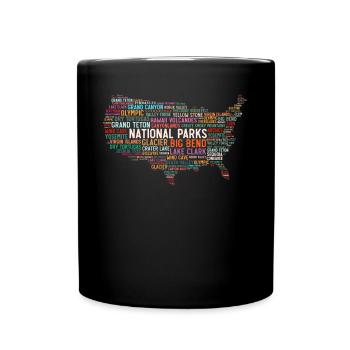 National Parks Of the USA, National Park - Full Colour Mug - black - Front