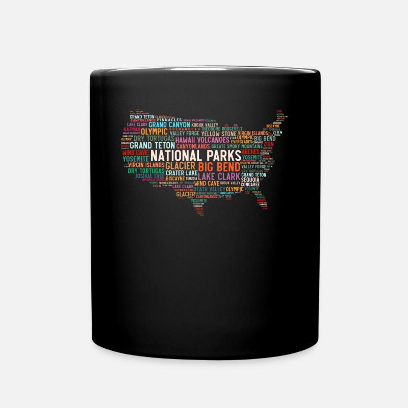Parcs nationaux des États-Unis, Parc national - Mug uni - noir