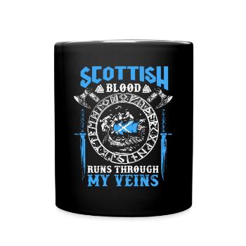 Le sang écossais coule dans mes veines - Mug uni - noir - Devant