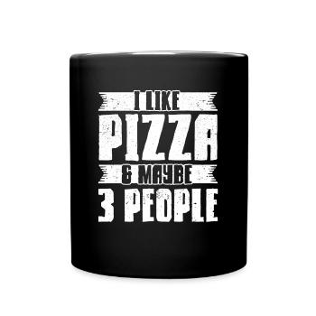 Pizza Food Pizzeria Pizza slice Pizza maker - Full Colour Mug - black - Front