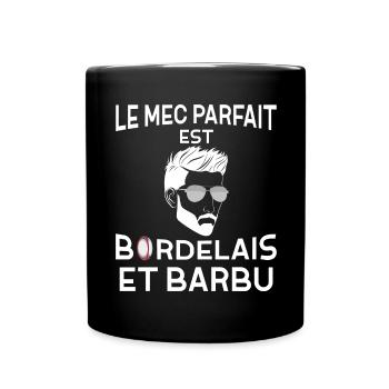 Mec Parfait De Bordeau Est Barbu - Mug uni - noir - Devant