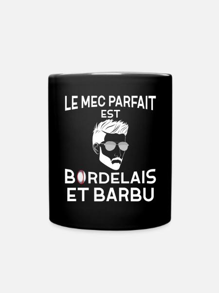 Mec Parfait De Bordeau Est Barbu - Mug uni - noir