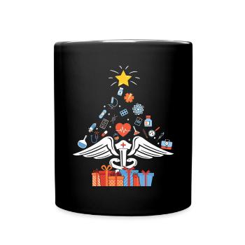 Weihnachten Santa Claus Merry Christmas - Full Colour Mug - black - Front