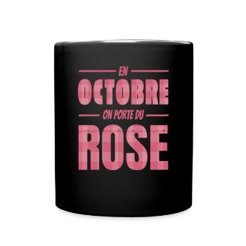 Im Oktober Tragen Wir Rosa Kürbisband - Tasse einfarbig - Schwarz - Vorne