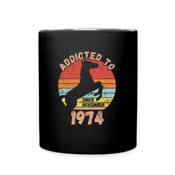Birthday Horses Riding November 1974 - Full Colour Mug - black - Front