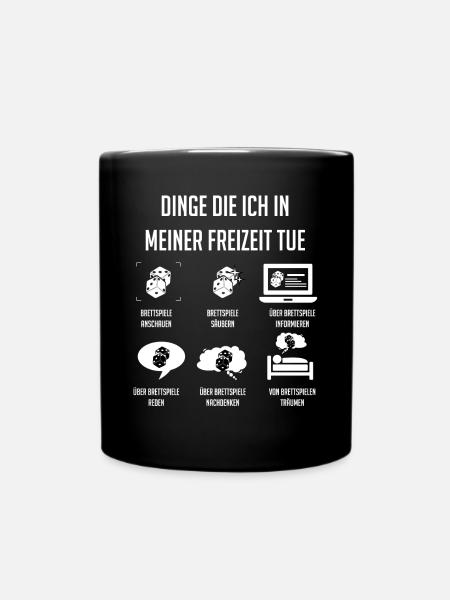 Brettspiele, Brettspiel, Brettspiele Spielen - Tasse einfarbig - Schwarz