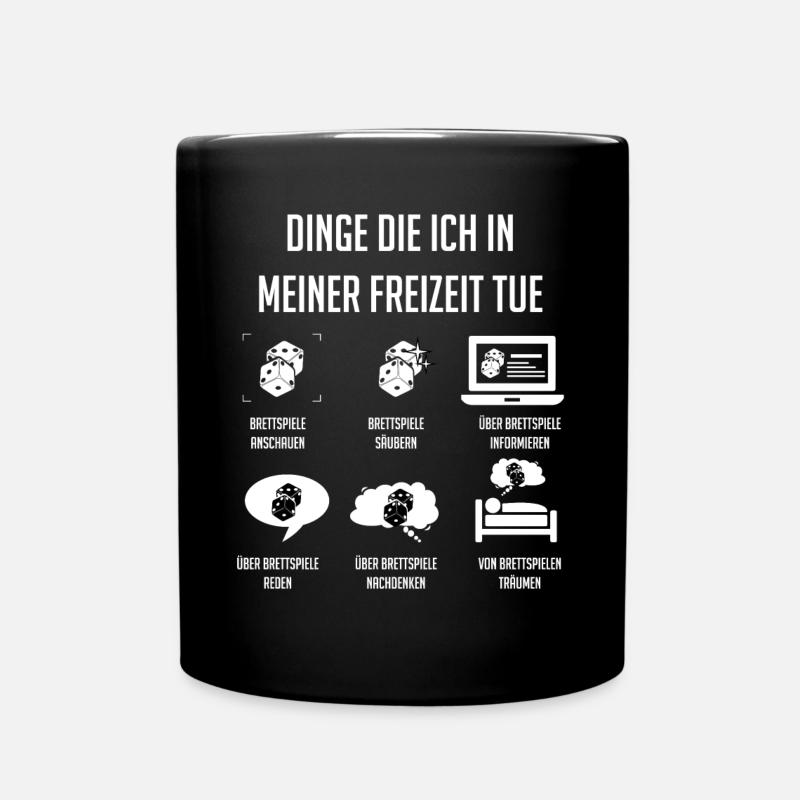 Brettspiele, Brettspiel, Brettspiele Spielen - Tasse einfarbig - Schwarz
