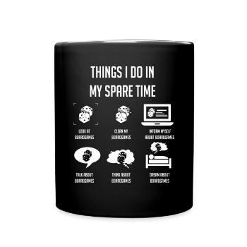 Brettspiele, Brettspiel, Brettspiele Spielen - Tasse einfarbig - Schwarz - Vorne