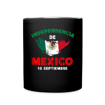Independencia De Mexico, Mexican roots - Full Colour Mug - black - Front