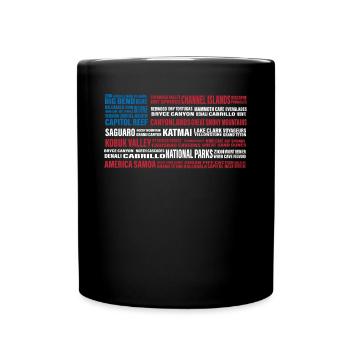 U.S. National Parks, National Park, Denali, Redwood - Full Colour Mug - black - Front
