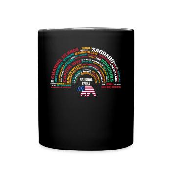 U.S. National Parks, National Park, Denali, Redwood - Full Colour Mug - black - Front