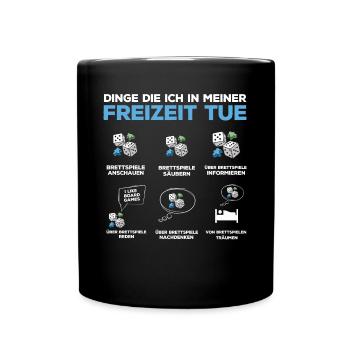 Brettspiele, Brettspiel, Brettspiele Spielen - Tasse einfarbig - Schwarz - Vorne