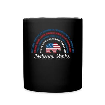 U.S. National Parks, National Park, Denali, Redwood - Full Colour Mug - black - Front