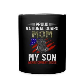 Proud National Guard Mother - Full Colour Mug - black - Front