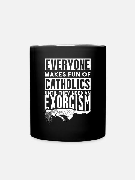 Catholics, Church, Exorcism - Full Colour Mug - black
