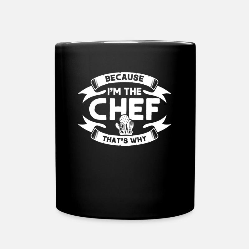 Küchenchef Spruch Geschenk Lustig Koch - Tasse einfarbig - Schwarz