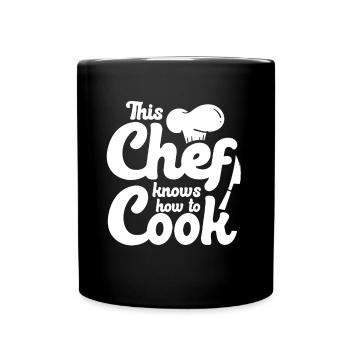 Chef saying gift funny cook - Full Colour Mug - black - Front