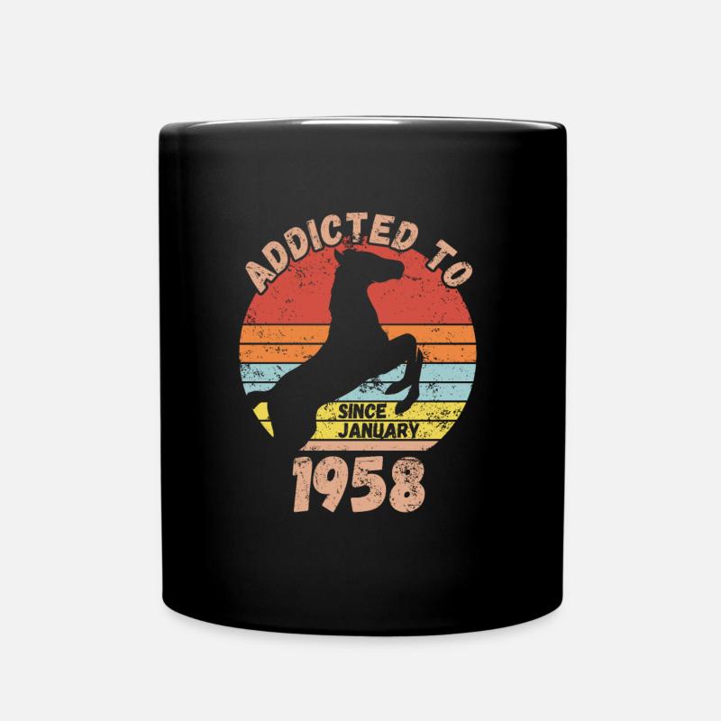 Anniversaire Équitation Janvier 1958 - Mug uni - noir