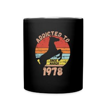 Birthday Horses Riding March 1978 - Full Colour Mug - black - Front