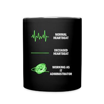 IT Administrator Worker IT Computer - Tasse einfarbig - Schwarz - Vorne