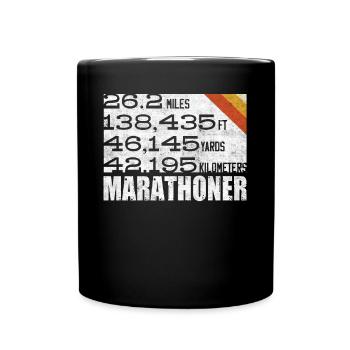 Marathonien, Marathon, Coureurs, 26, 2 - Mug uni - noir - Devant