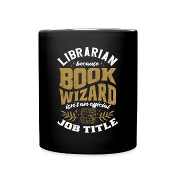 Bibliothécaire, Aide-bibliothécaire, Bibliothèque - Mug uni - noir - Devant
