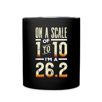 Marathonien, Marathon, Coureurs, 26, 2 - Mug uni - noir - Devant