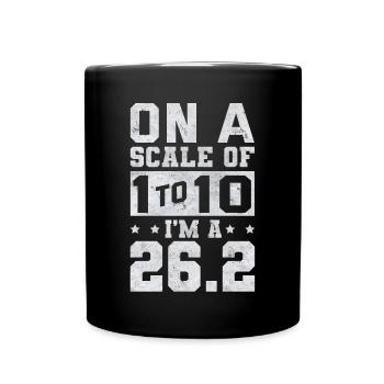 Marathoner, Marathon, Runners, 26, 2 - Full Colour Mug - black - Front