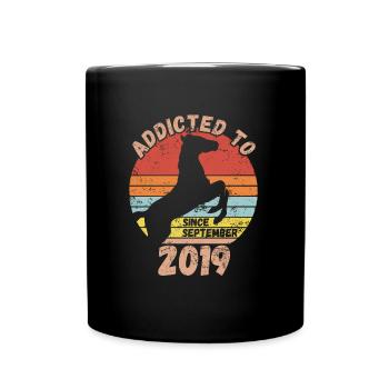 Anniversaire Équitation Septembre 2019 - Mug uni - noir - Devant