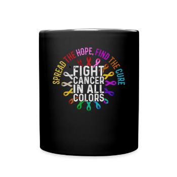 Combattez le cancer de toutes les couleurs - Mug uni - noir - Devant