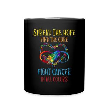 Combattez le cancer de toutes les couleurs - Mug uni - noir - Devant