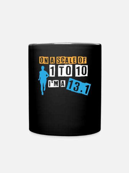 Semi-marathon, marathon, coureur - Mug uni - noir