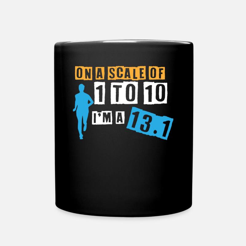 Semi-marathon, marathon, coureur - Mug uni - noir