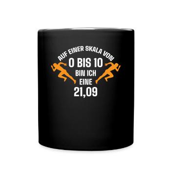 Semi-marathon, marathon, coureur - Mug uni - noir - Devant