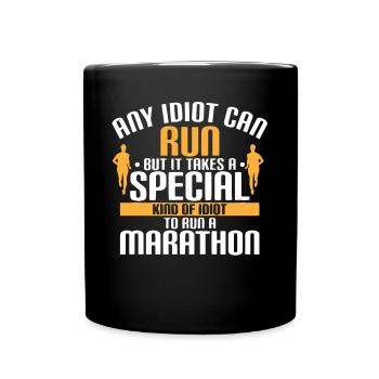 Semi-marathon, marathon, coureur - Mug uni - noir - Devant