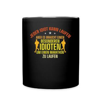 Semi-marathon, marathon, coureur - Mug uni - noir - Devant