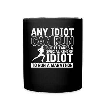 Semi-marathon, marathon, coureur - Mug uni - noir - Devant
