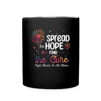 Combattez le cancer de toutes les couleurs - Mug uni - noir - Devant