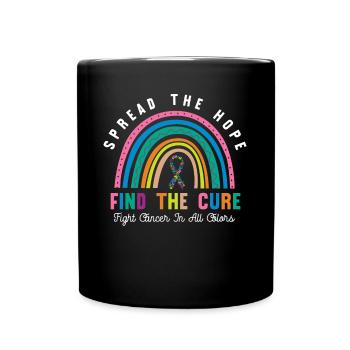Combattez le cancer de toutes les couleurs - Mug uni - noir - Devant