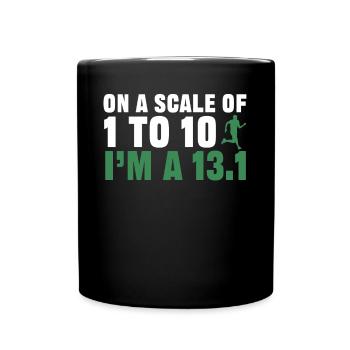 Semi-marathon, marathon, coureur - Mug uni - noir - Devant