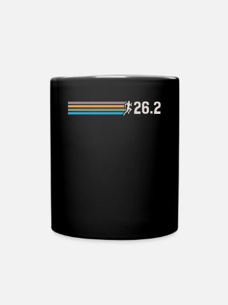 Half Marathon, Marathon, Runner - Full Colour Mug - black
