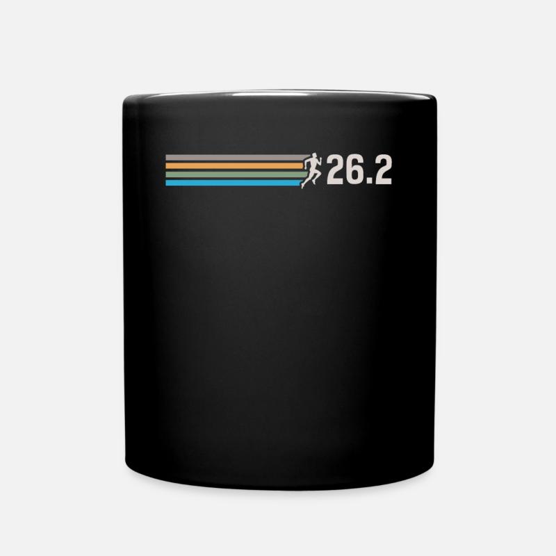 Half Marathon, Marathon, Runner - Full Colour Mug - black
